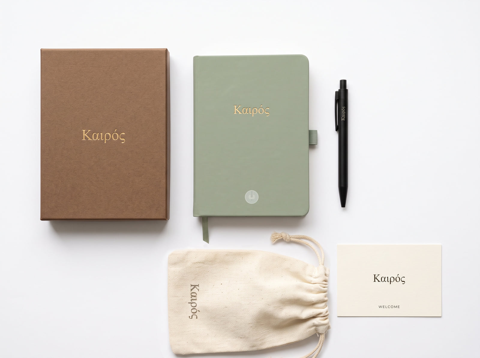 The Καιρός Essential journal and its gift box